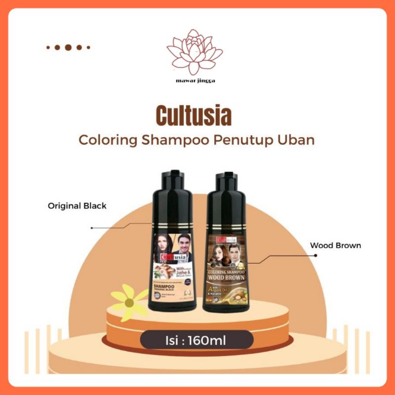 Cultusia Coloring  Shampoo Original Black With  Ekstrak Jahe &amp; Minyak Zaitun  160ml