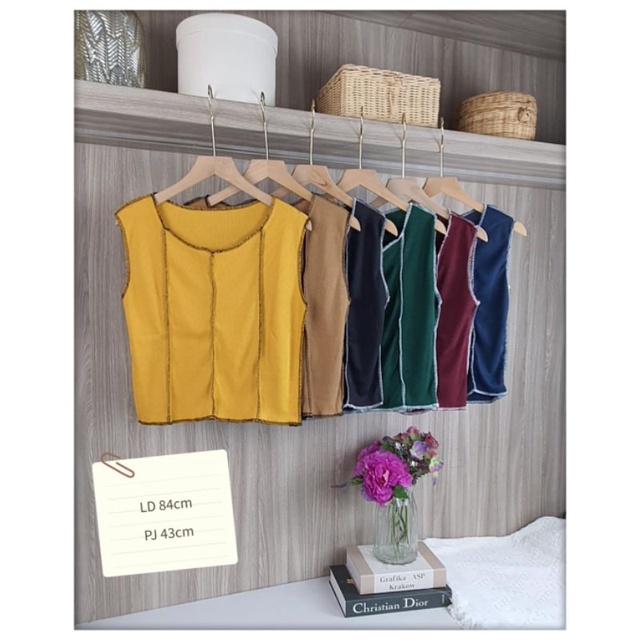 CROP TANGAN BUNTUNG / CROP TOP / CROP BOLAK BALIK / BAJU BOLAK BALIK / ATASAN BUNTUNG / BAJU CROP / 