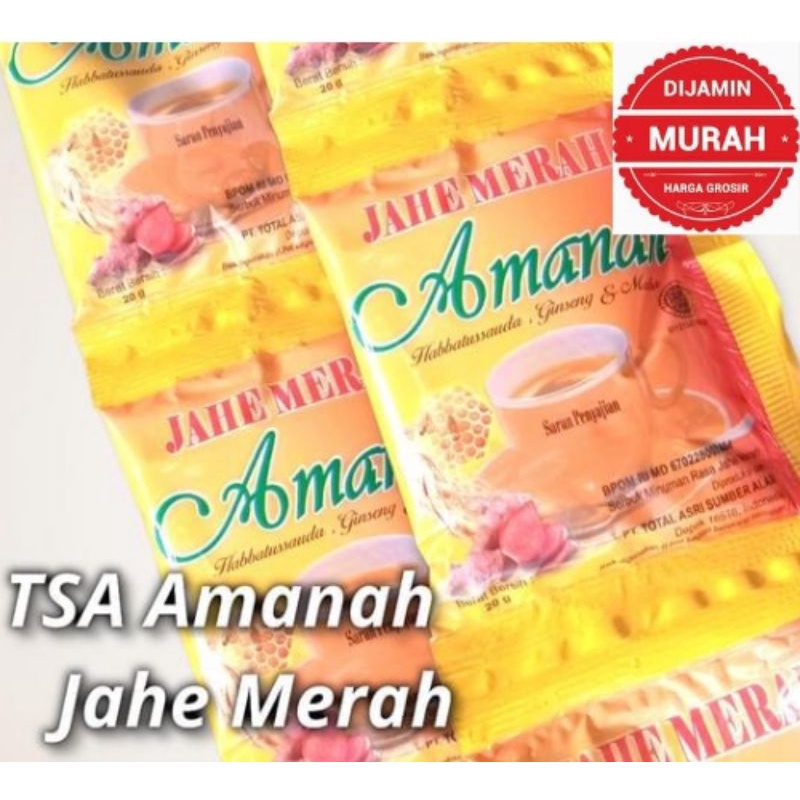 Jual Jahe Merah Amanah 1 Renceng Isi 13 Sachet Original Shopee Indonesia