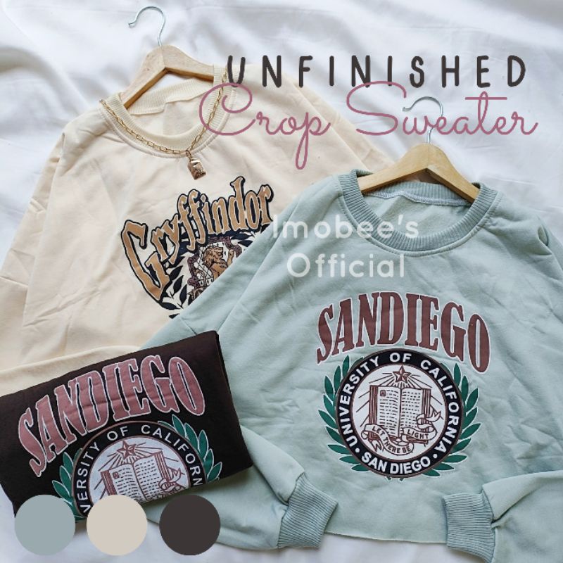 UNFINISHED CROP SWEATER // SWEATER CROP SANDIEGO // SWEATER CROP GRYFFINDOR