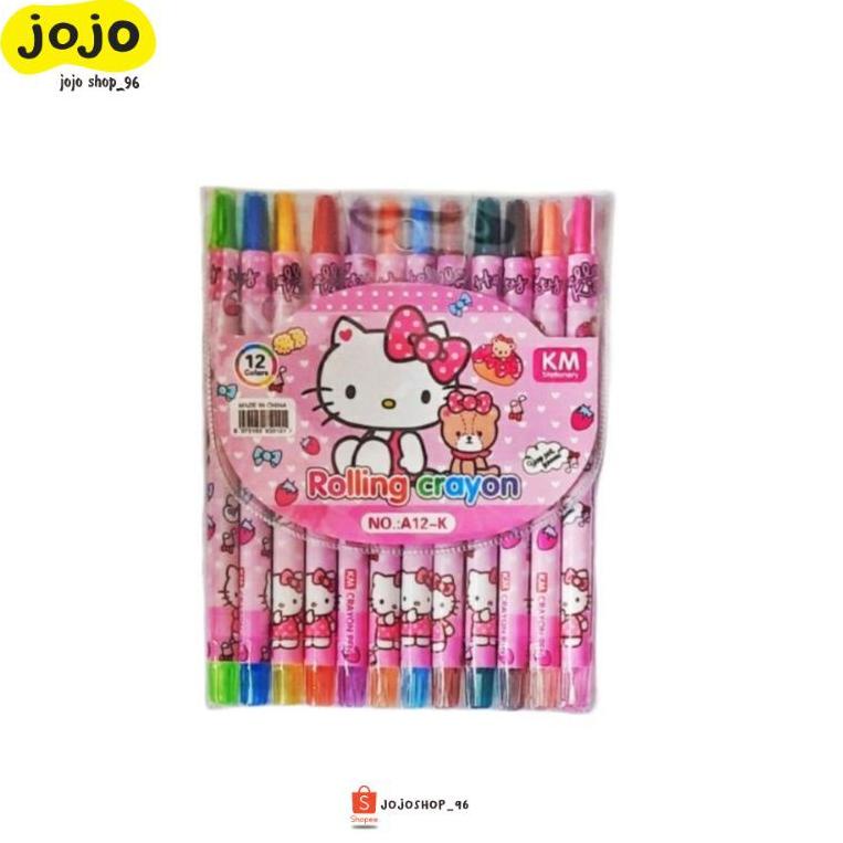 

[KODE 7Q7GR] Twist Crayon Putar Panjang 12 Warna KM-A12 Karakter Anak Disney Set Isi 12pcs