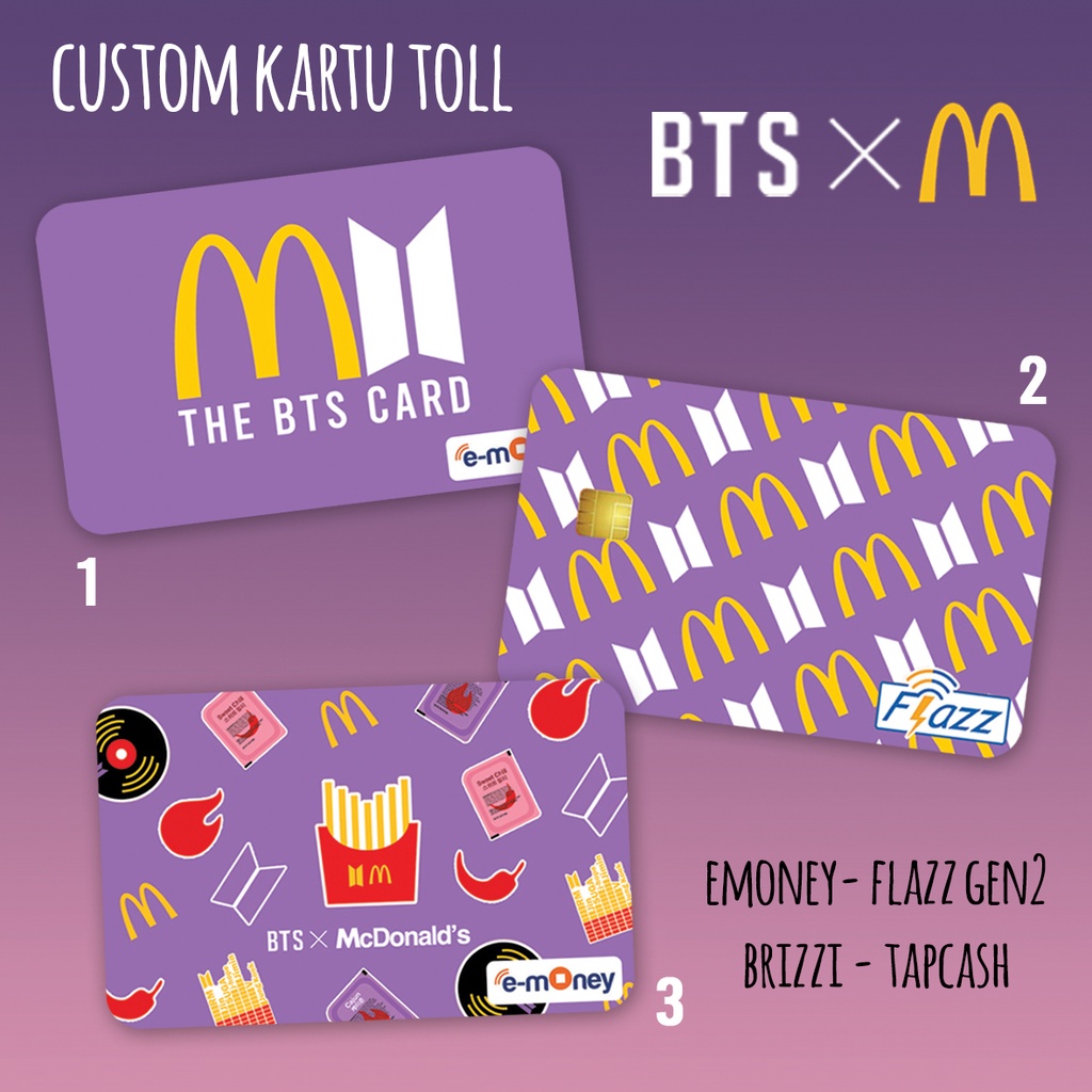 CUSTOM EMONEY BTS Meal Butter Foto Army Koleksi Kartu Toll FLAZZ GEN2 Etoll Kartu Elektronik KPOP