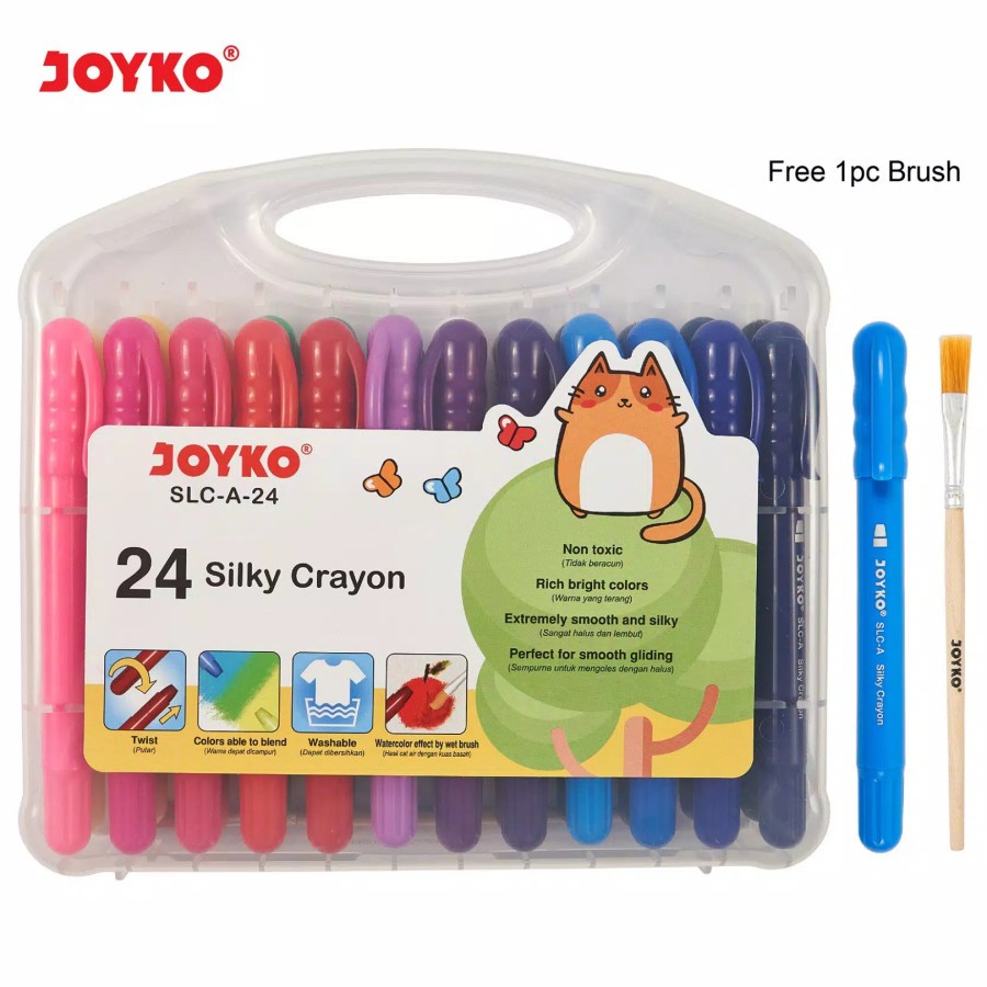 

Silky Crayon Joyko SLC-A-24 / Krayon Halus 24 Warna