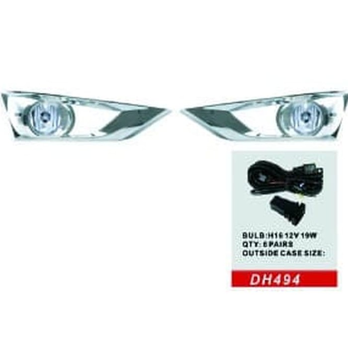 FOGLAMP / LAMPU KABUT DLAA DH494 DAIHATSU SIGRA 2017 KACA/ PLASTIK