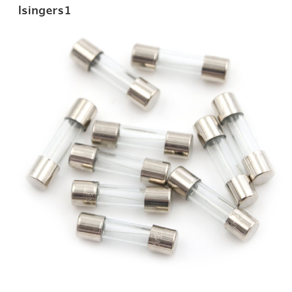 (lsingers1) 10pcs Sekring Tabung Kaca 5mm x 20mm 1.6A T1.6A 250V 1.6amp