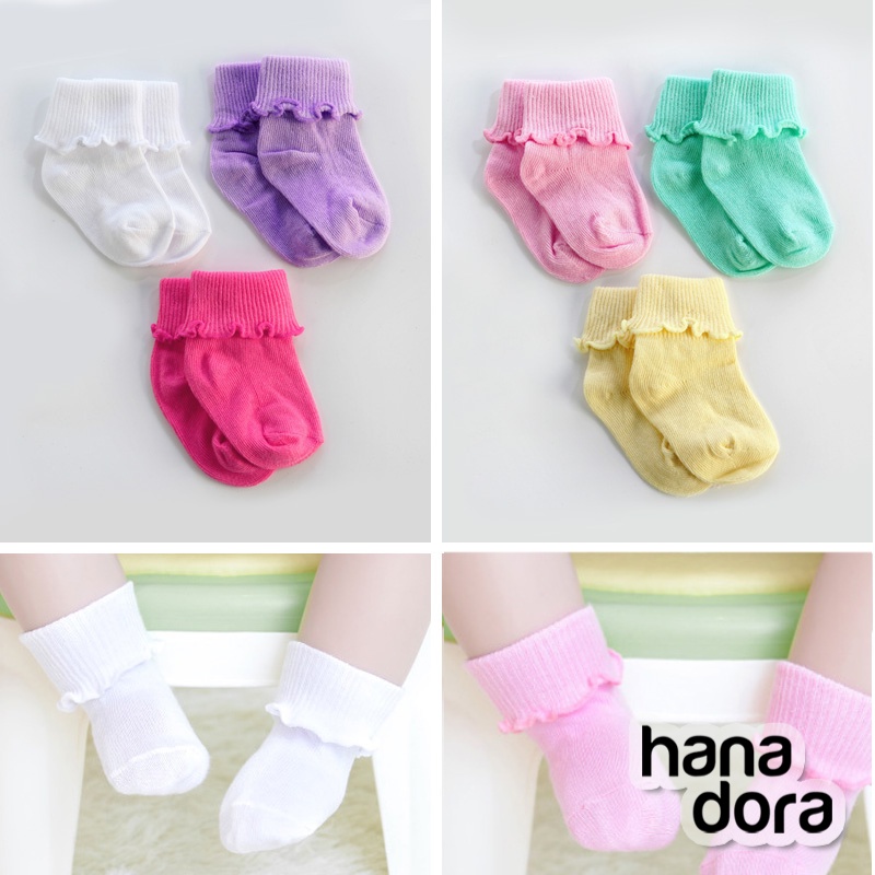 Kaos Kaki Polos Set 3pcs SC27 - Baby Kids Socks