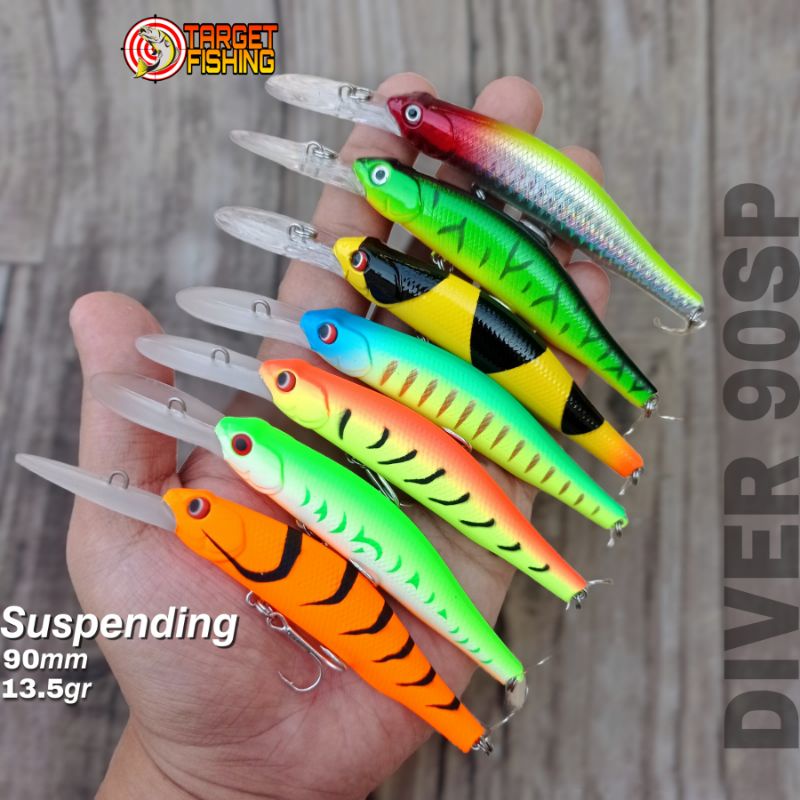 Minnow Lidah Panjang DIVER 90SP - Lure Casting Mangrove Jack &amp; Kerapu Muara