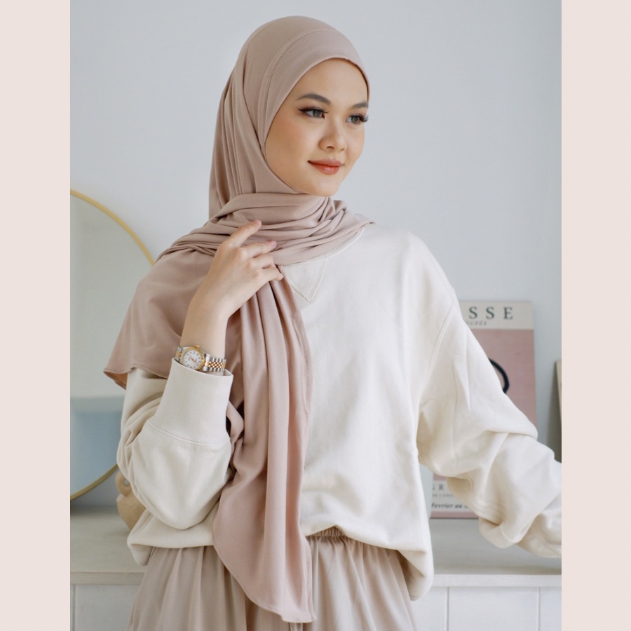 Kerudung Segitiga Malay 2Layer Ceruty Babydoll Hijab Segi Empat Instan Tali Ikat Termurah Nayla Hija'b