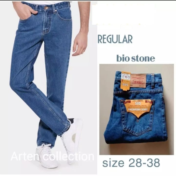 Celana jeans standart / jeans regular pria - basic Celana panjang- Ar Jeans