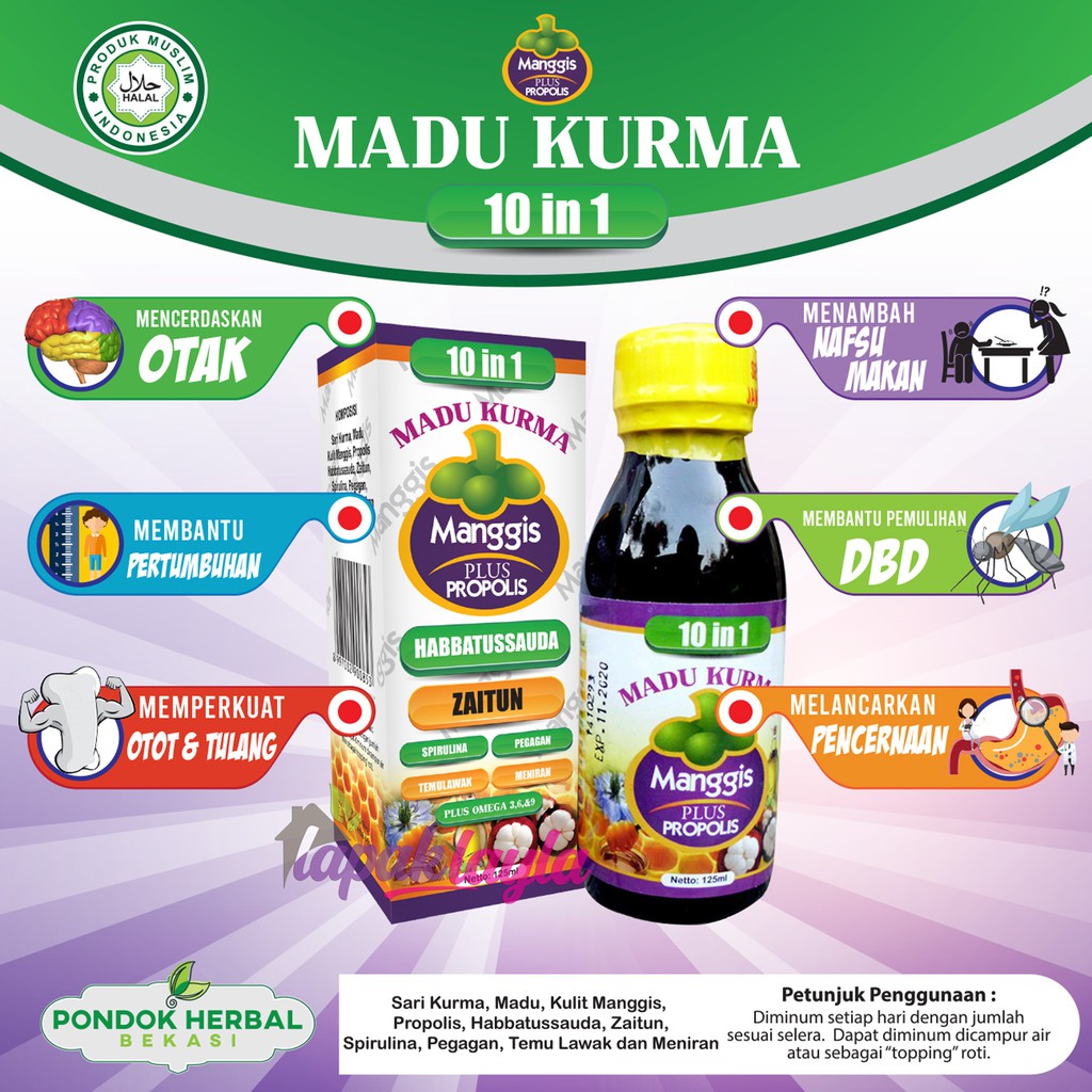 Madu Kurma Manggis 10 in 1 Plus Propolis