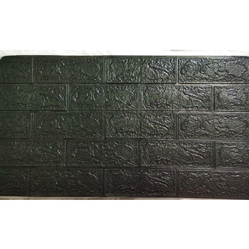 Wallpaper Dinding Foam 3D Kecil Motif Batu Bata / Wallpaper Dinding Foam GM509 / 521 [1KG=26PCS]-BLACK
