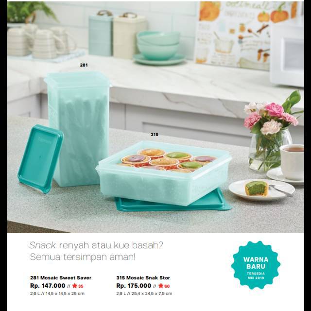 Mosaic Snack Stor/ Tupperware