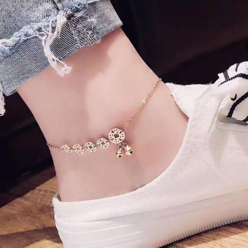 gelang kaki titanium anti karat model chien fashion korea wanita