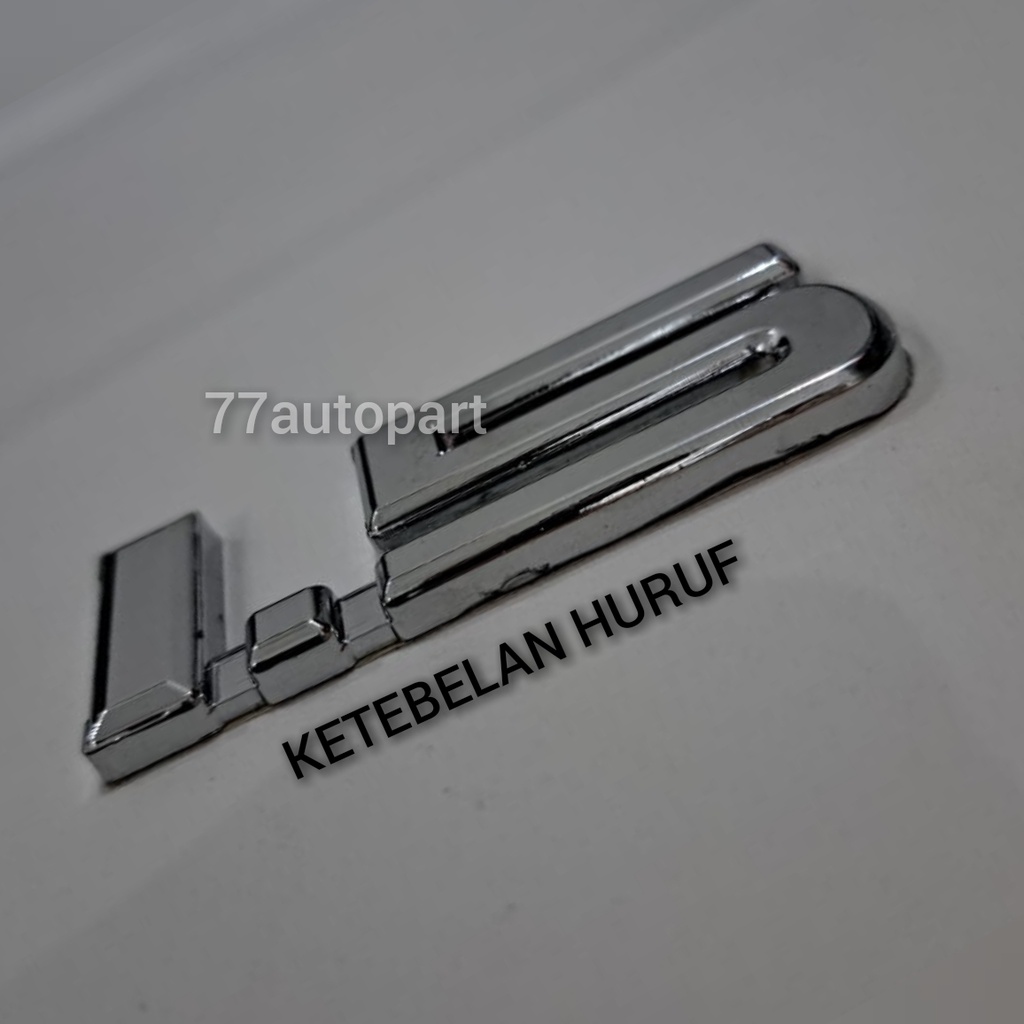 emblem logo mobil tulisan 1.5 chrome