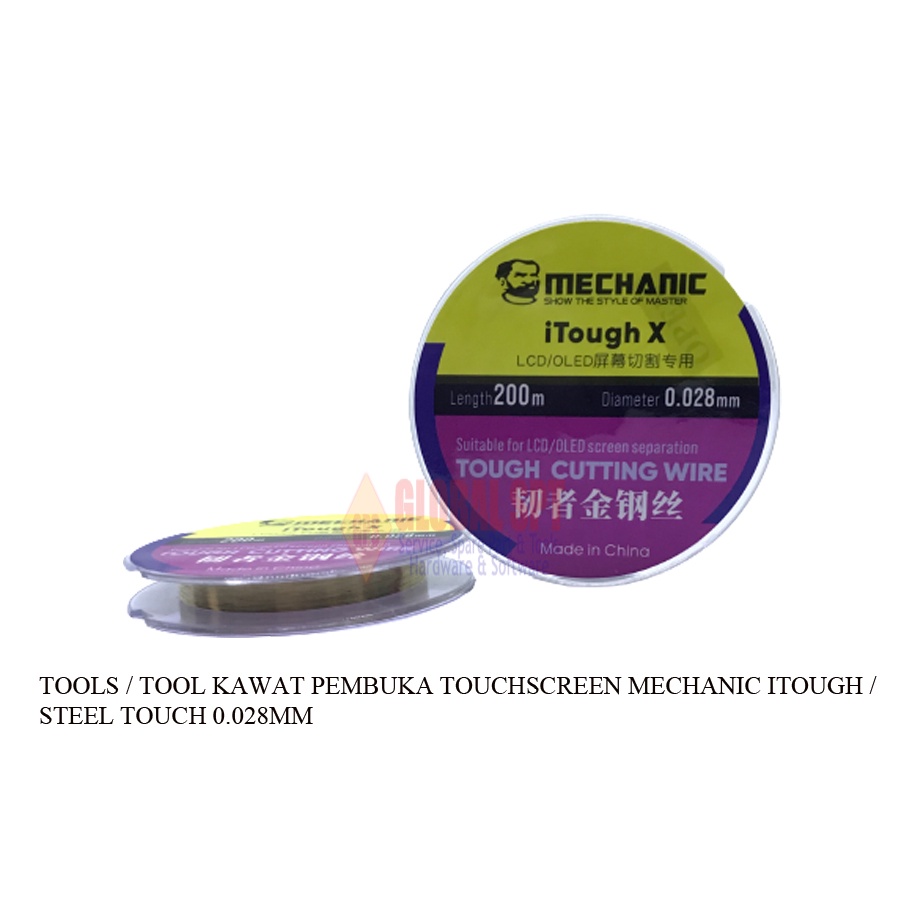 TOOLS / TOOL KAWAT PEMBUKA / PEMISAH TOUCHSCREEN 0.028MM MECHANIC ITOUGH / STEEL TOUCH