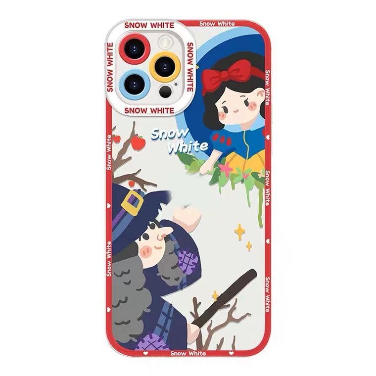 Soft Case TPU Motif Princess Untuk Iphone 13 12 Mini 11 Pro X XR XS Max SE 2020 6 6S 7 8 Plus