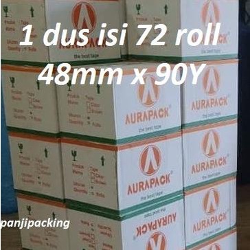 

Lakban Bening Coklat Aurapack 1 dus 48mm x 90 Yard Aura Pack solatip