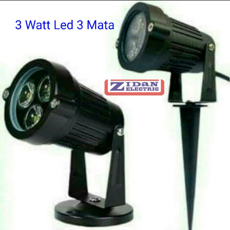 Lampu Taman Led 3w 5w / Lampu Led Taman 3w 5w / Lampu Sorot Taman 3w 5w 3 Mata COB