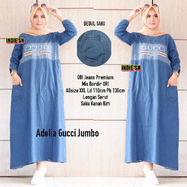 adelia gucci jumbo maxy dress jeans Girls Muslim Casual