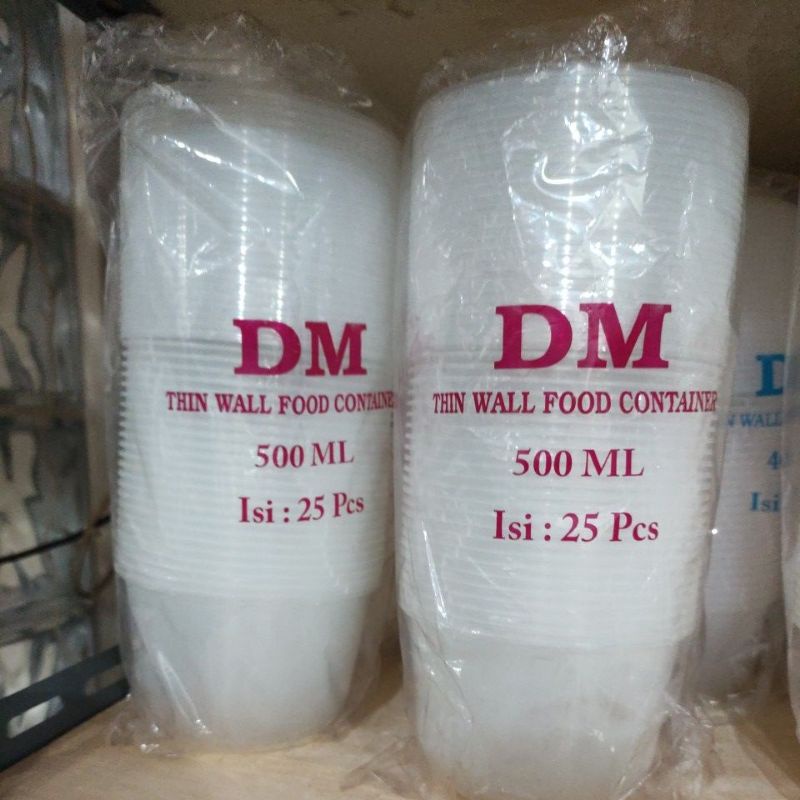 Thinwall DM Mangkok 500 Ml / Thinwall 500 mL RB isi 25 Pcs