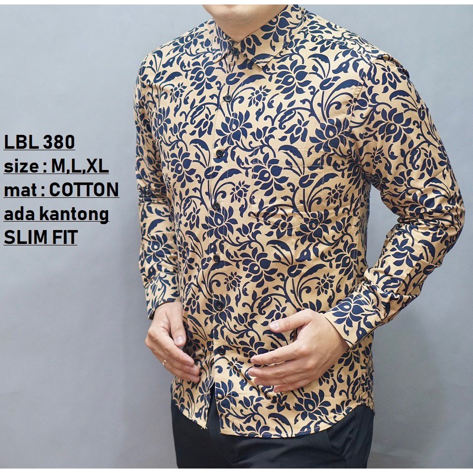 Toko Grosir Kemeja Batik Pria Baju Batik Pria Slim Fit Kualitas Mall Mewah Lbl380 aqxQ7Uq3QGDr