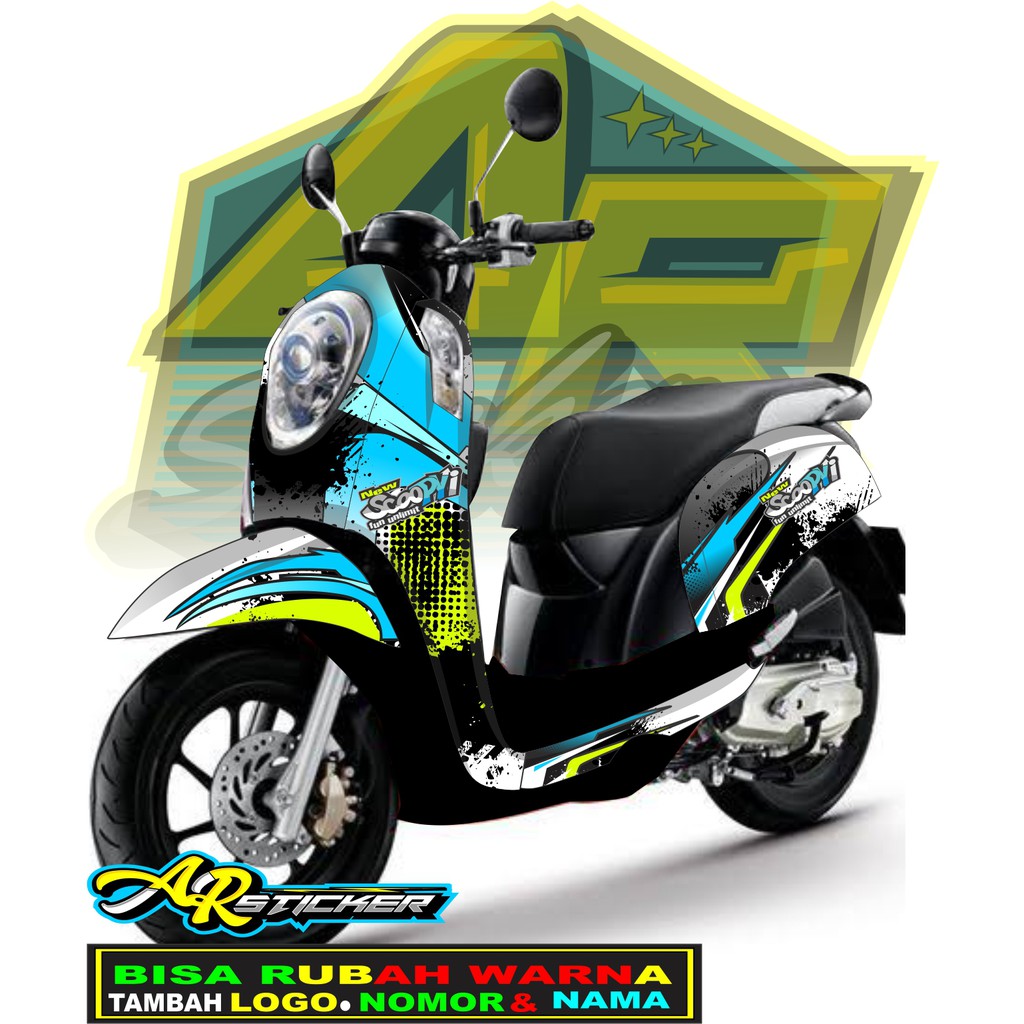 Decal scoopy Decal Scoopy full body Full Blok Decal Scopy Dekal Stiker Fi 2014 2015 2016 2020 SIMPLE
