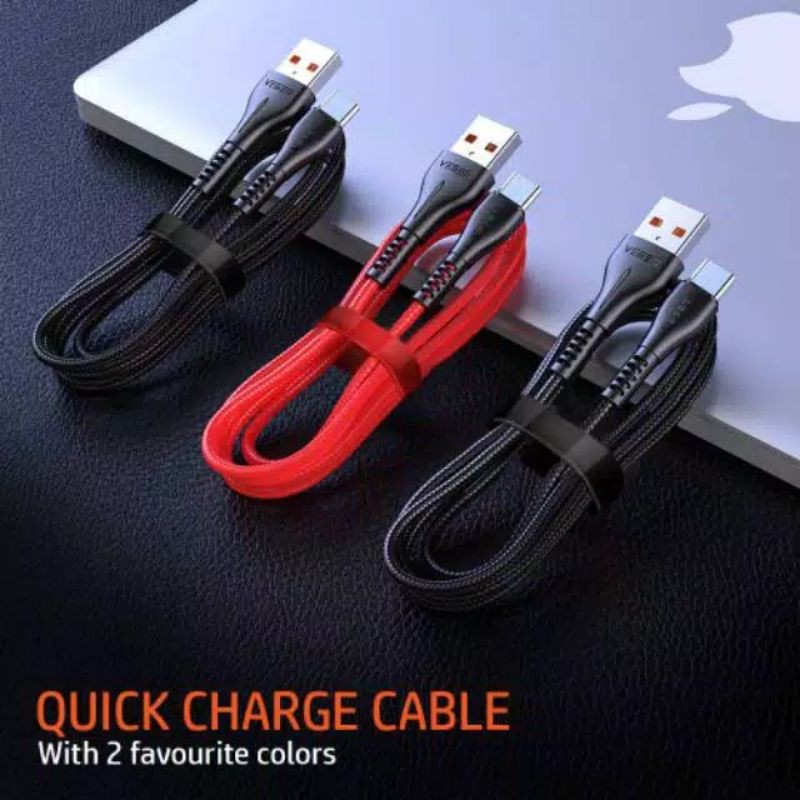 KABEL DATA CASAN USB MURAH VEGER UFO MICRO QC 3.0A FAST CHARGING CABLE CABEL USB  MICRO PER PCS