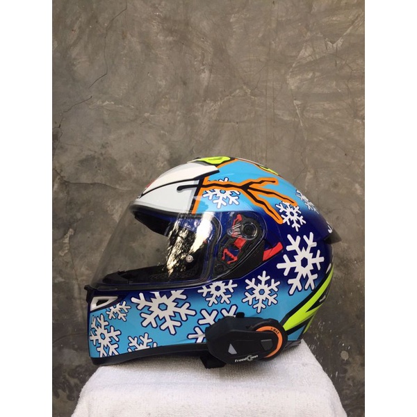 Helm AGV K3SV Winter Test 2016 Snowman + Intercom TMAX