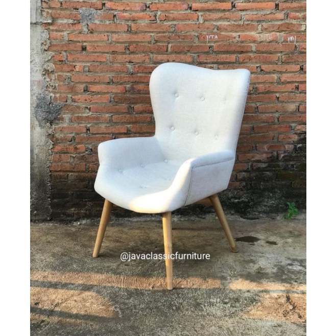 SOFA SINGGLE ARMCHAIR MINIMALIS RETRO | KURSI SANTAI JOK MODERN JATI FURNITURE JEPARA-1