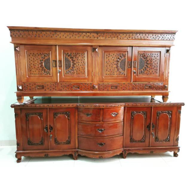 MEJA TV KAYU JATI BUFET TV JATI JEPARA