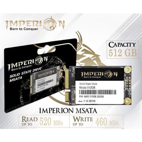 SSD mSATA imperion 128Gb, 256Gb, 512GB Sata 3.0 6Gbps 3D Nand Flash