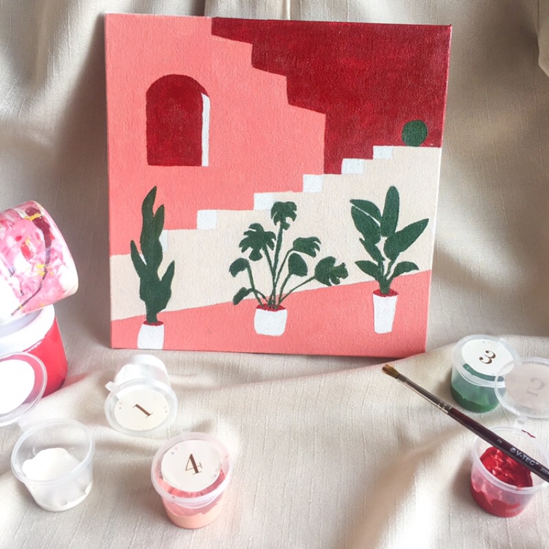 

PAINT BY NUMBER KIT premium murah kanvas 20 x 20 cm