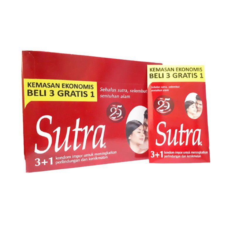 Kondom Sutra Kemasan Ekonomis isi 3+1 - Classic, OK, Bergerigi