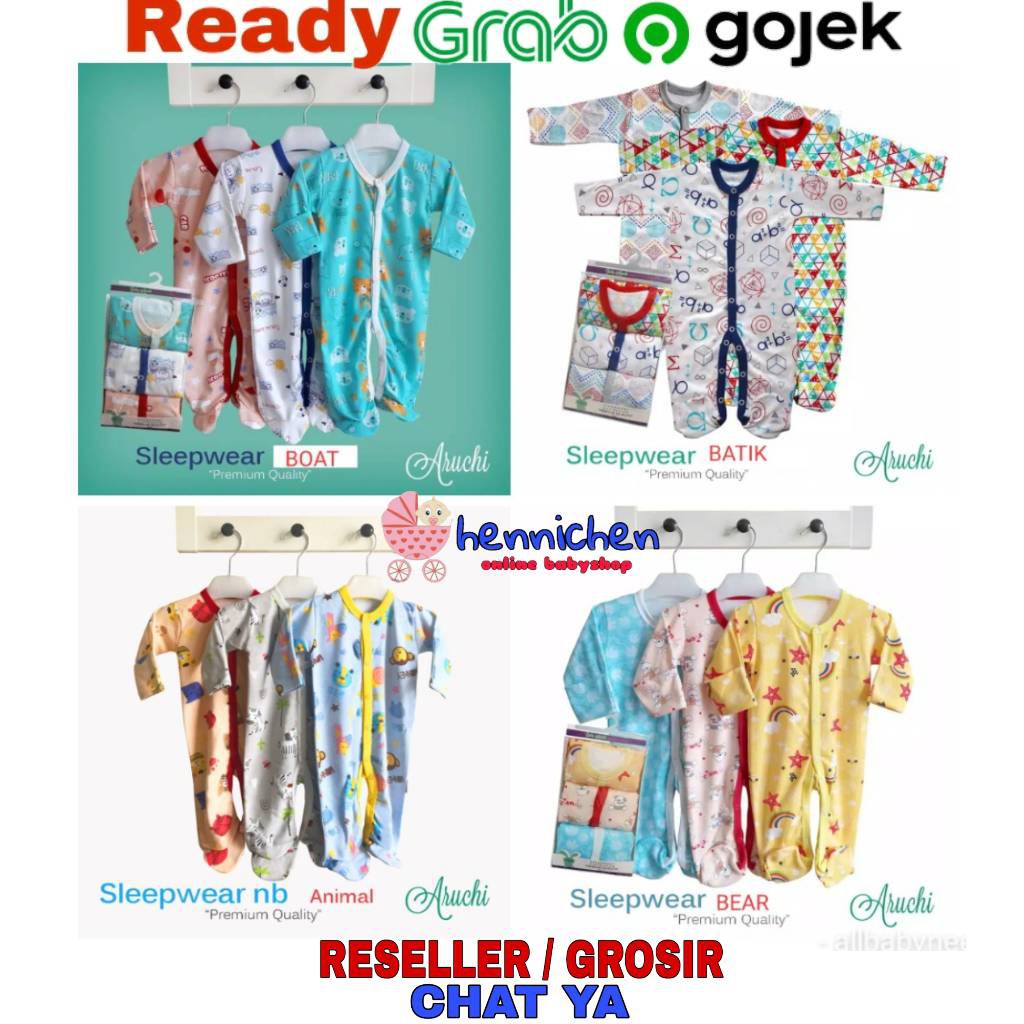 PROMO 7.7 SLEEPSUIT ARUCHI / SLEEPWEAR ARUCHI ( ISI 3 PCS ) SNI