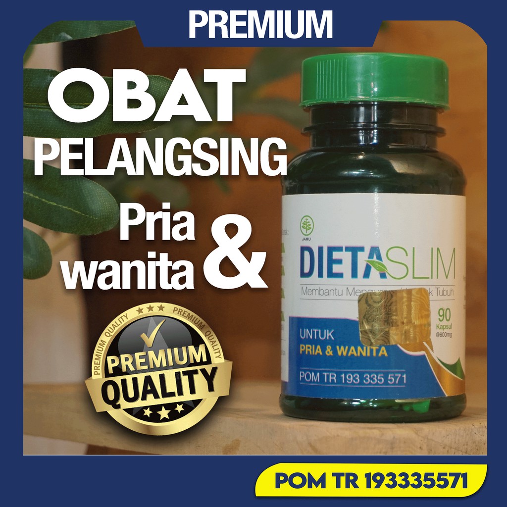 Obat Pelangsing Badan Pria dan Wanita DIETA SLIM Aman Resmi BPOM Isi 90 Kapsul