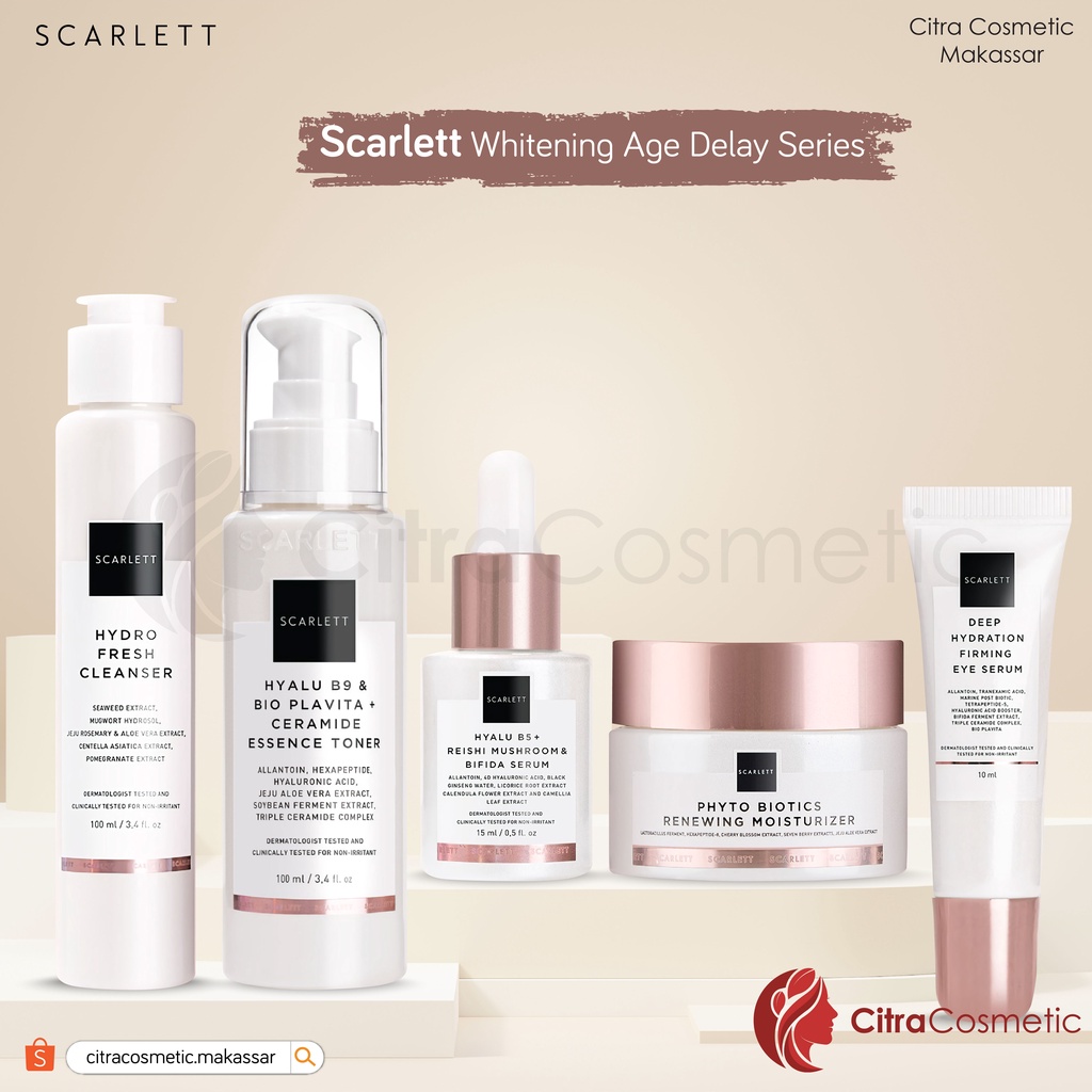 Scarlett Age Delay Series | Cleanser | Eye Serum | Moisturizer | Serum | Toner