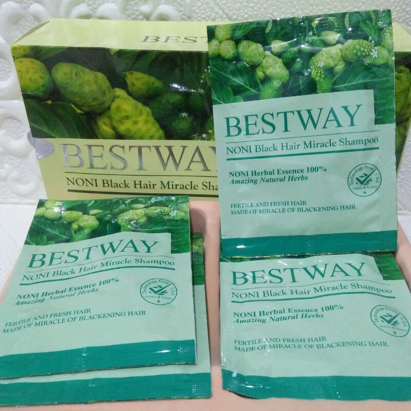 PERSACHET BESTWAY NONI BLACK HAIR MIRACLE SHAMPOO - SHAMPOO PENGHITAM RAMBUT