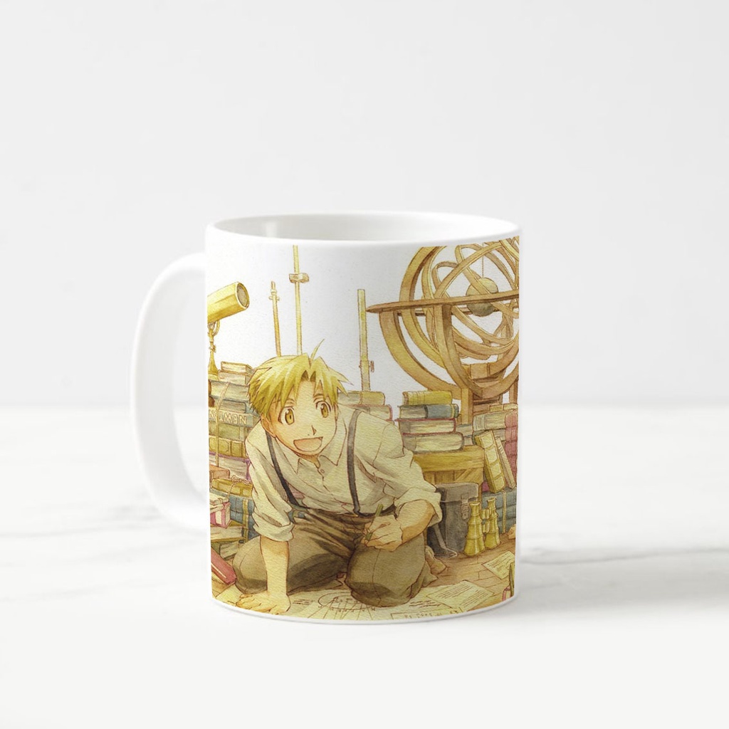 Mug Keramik Fulmetal Alchemist Edward Elric Alphonse Elric Library