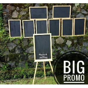 

PROMO Standing Papan Tulis Kapur 40x60cm papan tulis kayu papan tulis hitam chalkboard blackboard
