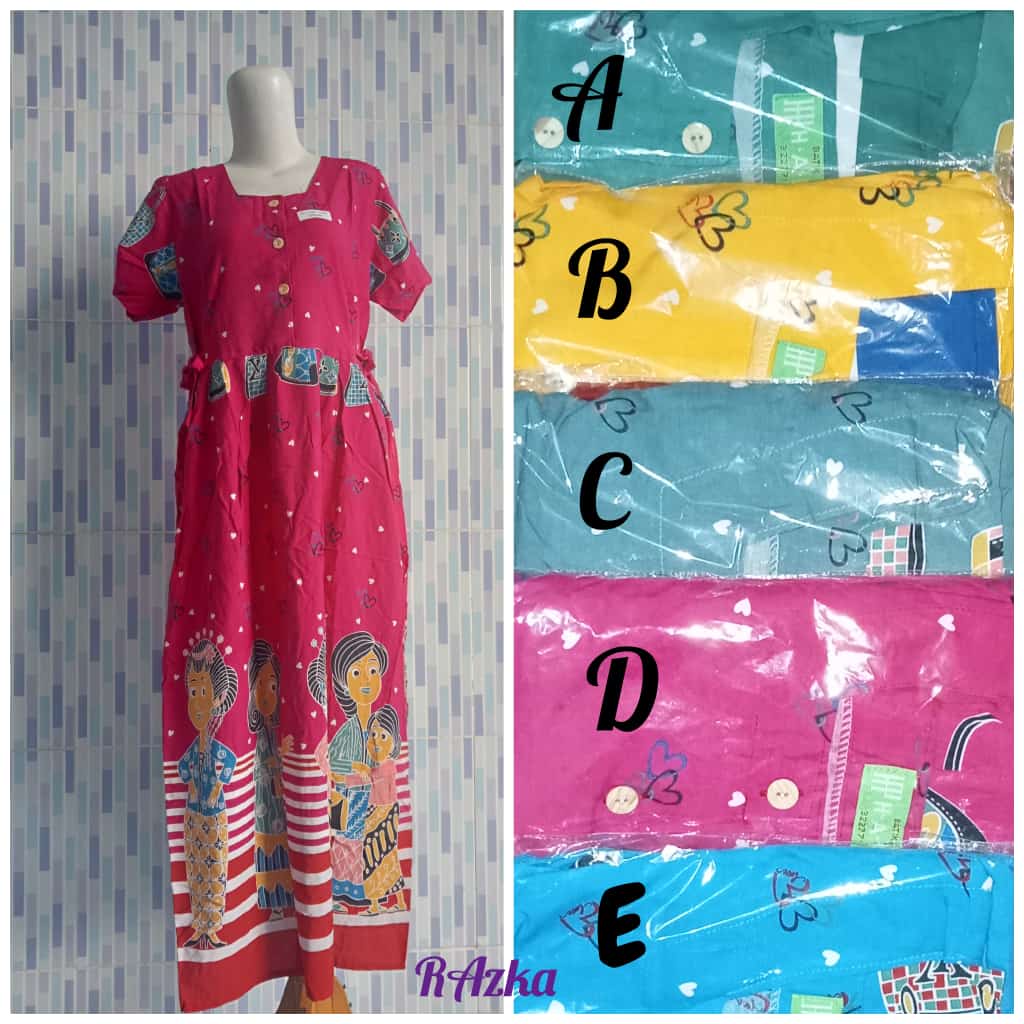 DASTER CHIBI HAP BATIK CAP / DASTER BUSUI BUMIL BU TEJO CHIBI LENGAN PENDEK