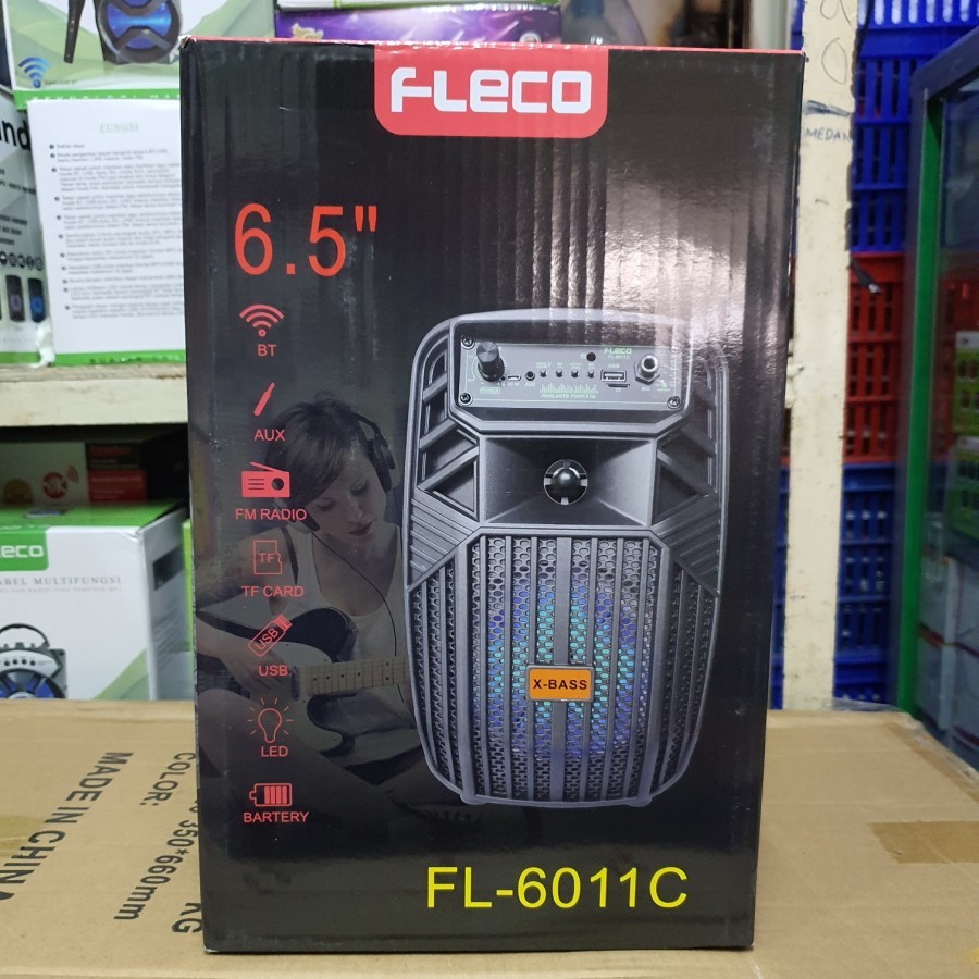Speaker Bluetooth Fleco F-6011A / F-6011B / F-6011C + Bonus Mic