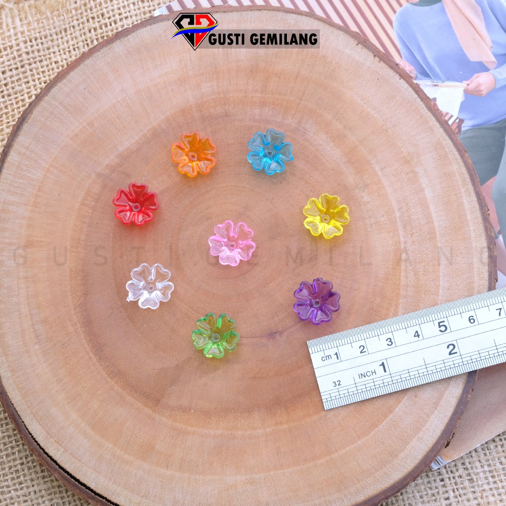 10 Gram Bunga Teratai Bening Glosy Warna