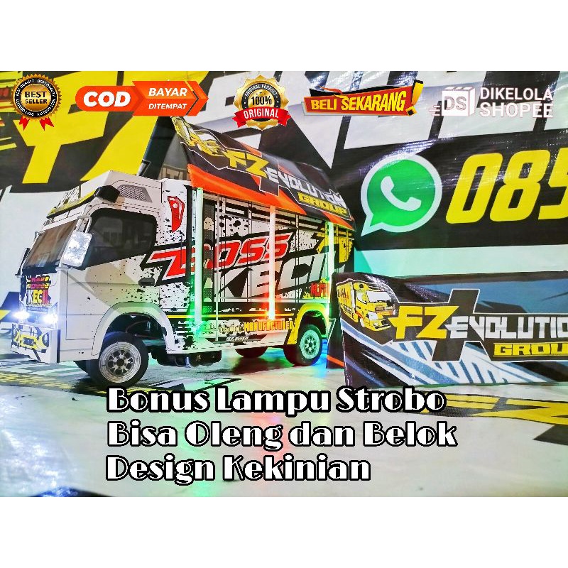 Miniatur Truk Oleng Super Jumbo Design Animasi Keluaran Terbaru