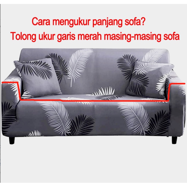 [Gratis Ongkir] Cover Sofa Sarung Sofa 1/2/3/4 Seater Sofa Cover Elastic Sarung bantal sofa Cushion Protector Cover D H I F