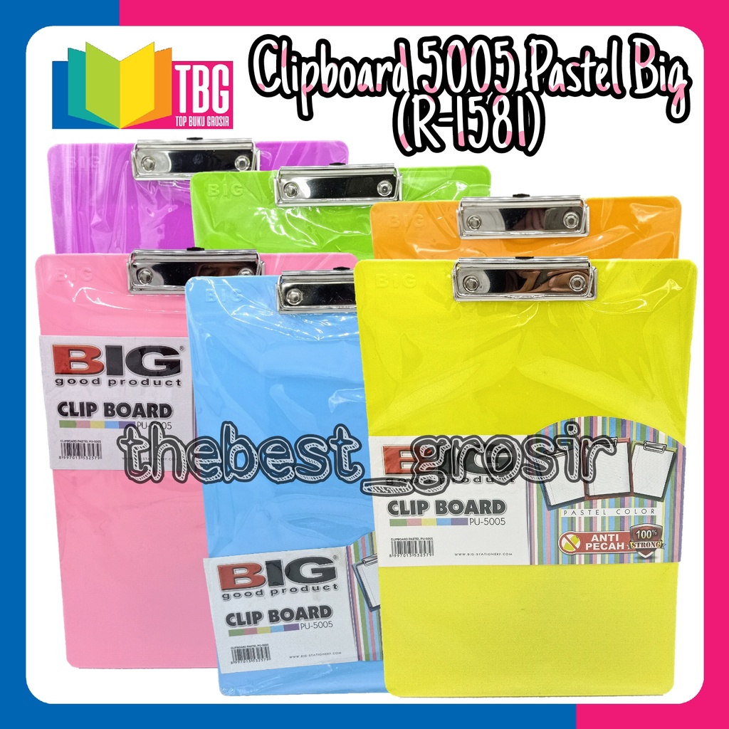 

CLIPBOARD BIG / PAPAN JALAN / PAPAN DADA / PAPAN UJIAN / ALAS MENULIS