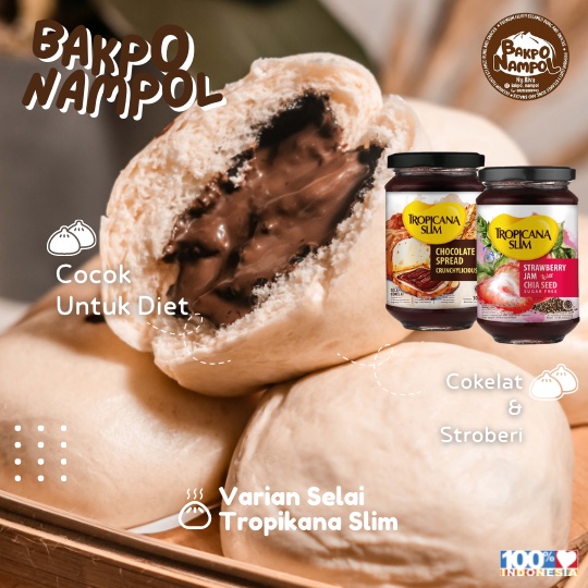 

BAKPAO NAMPOL | SELAI TROPICANASLIM COKLAT STROBERI MATCHA ALMOND