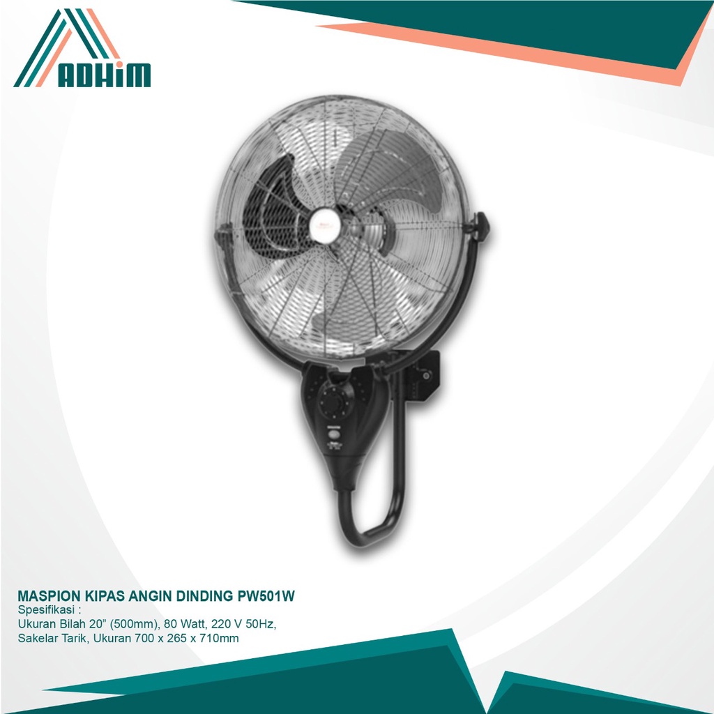 MASPION KIPAS ANGIN DINDING PW501W PW-501 W-Wall