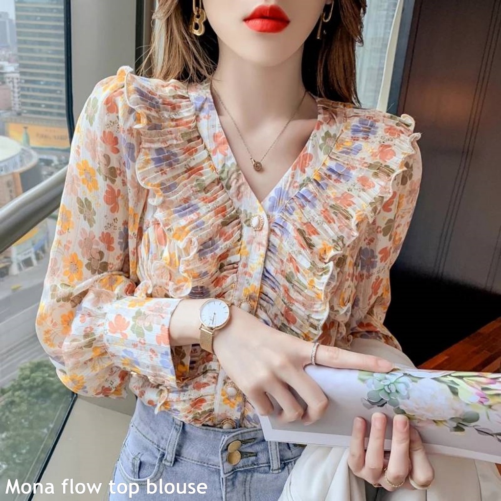 Mona flow top blouse - Thejanclothes