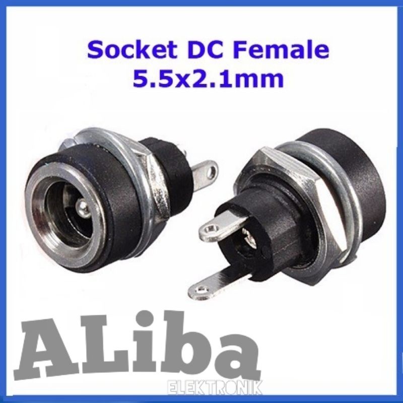 Socket Power Supply DC Female 5.5x2.1mm Panel Mount Soket Jack Betina