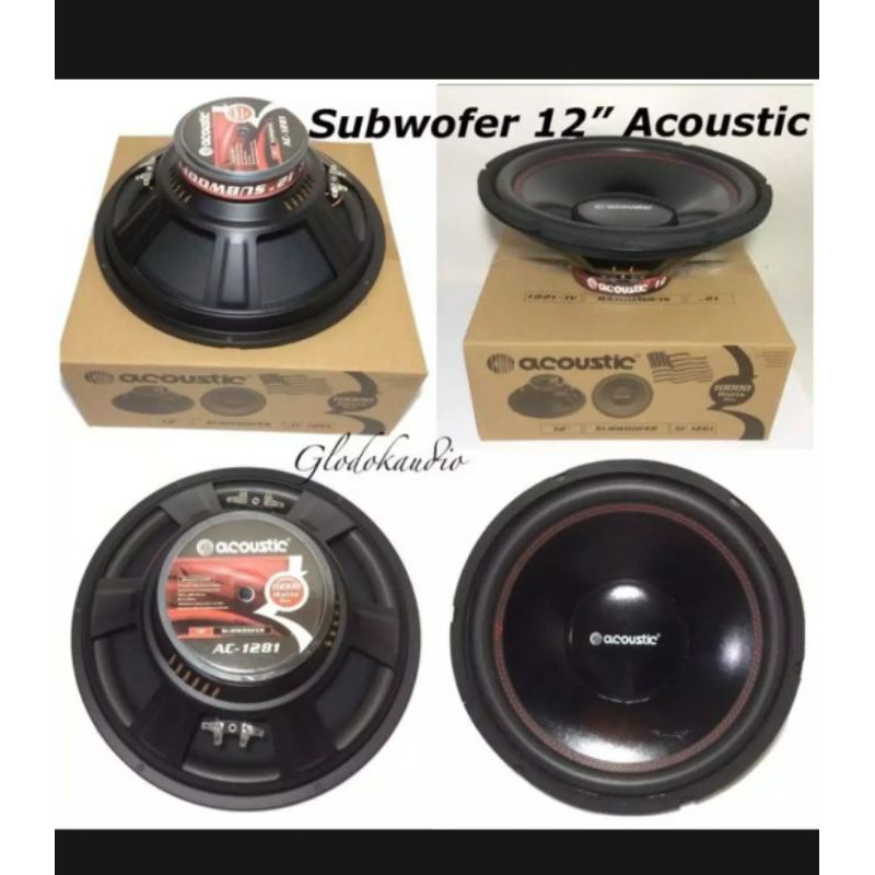 SUBWOOFER ACOUSTIC AC 1281 12 INCH DOUBLECOIL